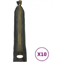 vidaXL Sacs de sable 10 pcs. Vert foncé 103 x 25 cm HDPE