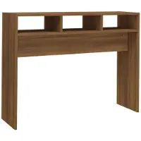 vidaXL Table console Chêne marron 105x30x80 cm Bois d'ingénierie