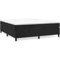 vidaXL Cadre de lit noir 160x200 cm velours