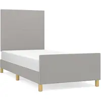 vidaXL Cadre de lit sans matelas gris clair 80x200 cm Tissu