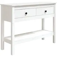 vidaXL Table console Blanc 100x35x75 cm Bois massif de pin