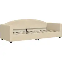 vidaXL Lit de jour Crème 80x200 cm Tissu