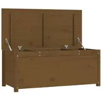 vidaXL Boîte de rangement Marron miel 110x50x45,5cm Bois massif de pin