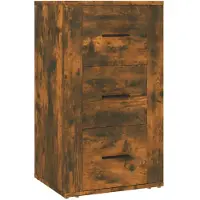 vidaXL Sideboard chêne fumé 40x33x70 cm bois composite