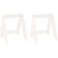 vidaXL Tabouret 2 pcs. Blanc 40x40x45 cm pin massif