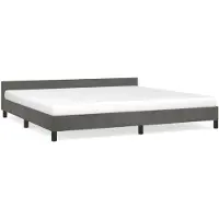 vidaXL Cadre de lit sans matelas gris foncé 200x200 cm velours