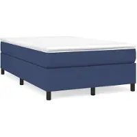 vidaXL Sommier boxspring bleu 120x200 cm Tissu