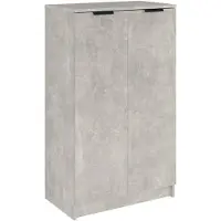 vidaXL Armoire à chaussures Gris béton 59x35x100,5 cm Bois d'ingénierie