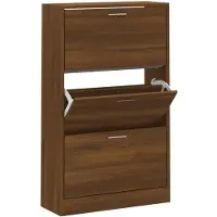 vidaXL Armoire à chaussures Chêne marron 63x24x103cm Bois d'ingénierie