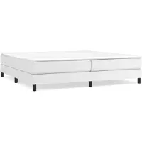 vidaXL Sommier boxspring blanc 200x200 cm similicuir