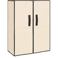 vidaXL Armoire à chaussures Crème 60x28x90 cm Tissu