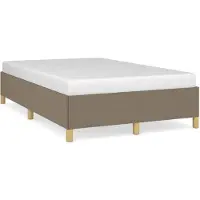 vidaXL Cadre de lit sans matelas Taupe 120x200 cm Tissu