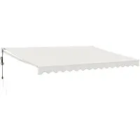 vidaXL Store électrique à manivelle Crème 4,5x3 m