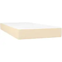vidaXL Matelas de lit à ressorts ensachés Crème 90x200x20 cm Tissu