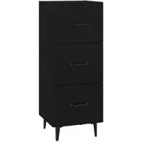 vidaXL Sideboard Noir 34,5x34x90 cm Bois composite