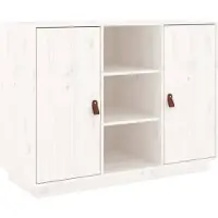 vidaXL Sideboard Blanc 100x40x75 cm Pin massif