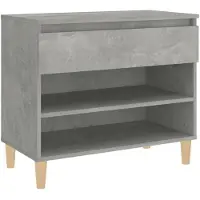 vidaXL Armoire à chaussures Gris béton 70x36x60 cm Bois d'ingénierie