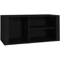 vidaXL Armoire à chaussures Noir 100x35x45 cm Bois d'ingénierie