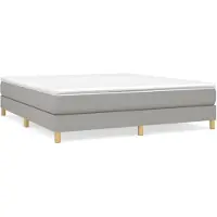 vidaXL Cadre de lit sans matelas gris clair 160x200 cm Tissu