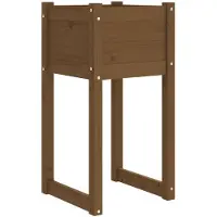vidaXL Jardinière Marron miel 40x40x81 cm Bois massif de pin