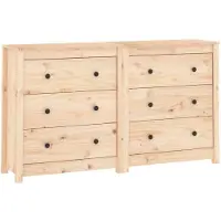 vidaXL Buffet 140x35x80 cm pin massif