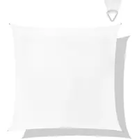 Vonroc Premium Toile d'ombrage - Carré - 360x360 cm - Hydrofuge - Blanc - Sac de rangement et cordon de fixation inclus