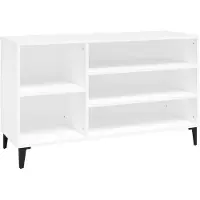 vidaXL Armoire à chaussures Blanc 102x36x60 cm Bois d'ingénierie