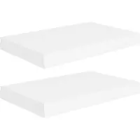 vidaXL Étagères murales flottantes 2 pcs blanc 40x23x3,8 cm MDF