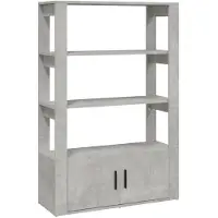 vidaXL Sideboard gris béton 80x30x119,5 cm Bois composite