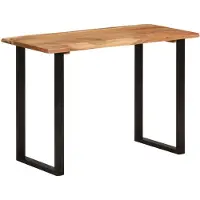 vidaXL Table de salle à manger 110x50x76 cm en bois massif d'acacia
