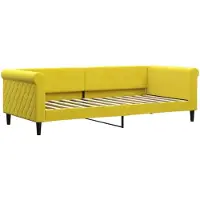 vidaXL Lit de jour jaune 90x200 cm velours