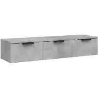 vidaXL Armoire murale Gris béton 102x30x20 cm Bois d'ingénierie