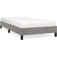 vidaXL Cadre de lit sans matelas gris clair 90x200 cm velours
