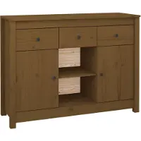 vidaXL Buffet Marron miel 100x35x74,5 cm Bois massif de pin