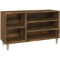 vidaXL Armoire à chaussures Chêne fumé 102x36x60 cm Bois d'ingénierie
