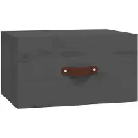 vidaXL Table de nuit murale Gris 40x29,5x22 cm