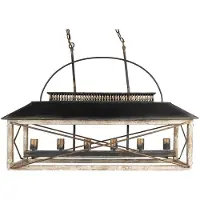 Clayre & Eef Lampe à suspendre 99x30x70 cm noir brun fer