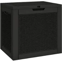 vidaXL Coffre de jardin noir 55,5x43x53 cm Polypropylène