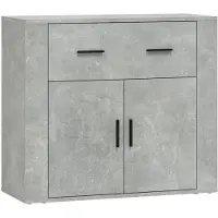 vidaXL Sideboard gris béton 80x33x70 cm bois composite
