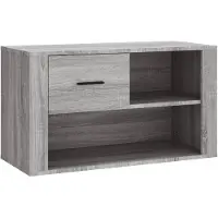 vidaXL Armoire à chaussures Sonoma gris 80x35x45 cm Bois d'ingénierie