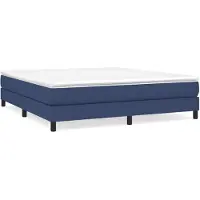 vidaXL Sommier boxspring bleu 160x200 cm Tissu