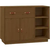 vidaXL Sideboard brun miel 98,5x40x75 cm pin massif