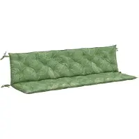 vidaXL Coussins de banc de jardin lot de 2 motif de feuilles tissu