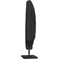 FLOKOO Housse de protection pour parasol – 265 cm – Noir – Housse imperméable pour parasol – Protection prolongée contre les intempéries
