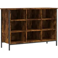 vidaXL Armoire à chaussures chêne fumé 100x35x70 cm bois d'ingénierie