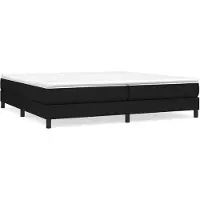 vidaXL Sommier boxspring noir 200x200 cm Tissu