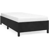 vidaXL Sommier noir 90x190 cm velours