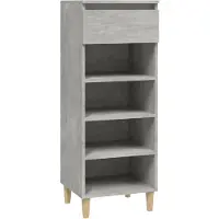 vidaXL Armoire à chaussures Gris béton 40x36x105 cm Bois d'ingénierie