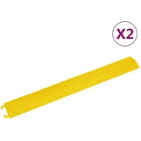 vidaXL Rampes de protection de câble 2 pcs 98,5 cm Jaune