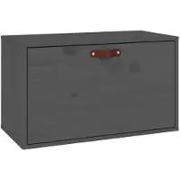 vidaXL Armoire murale Gris 60x30x35 cm Bois de pin massif